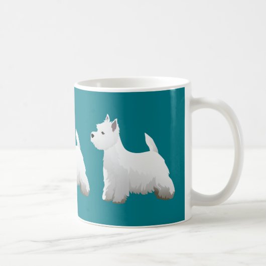 West Highland White Terrier Basic Breed Design Kaffeetasse (Rechts)