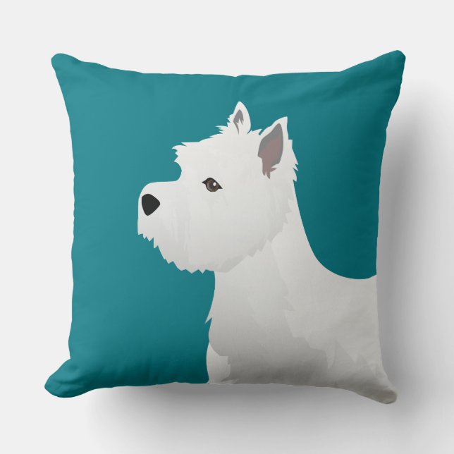 West Highland White Terrier Basic Breed Design Kissen (Vorderseite)