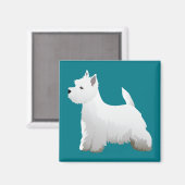 West Highland White Terrier Basic Breed Design Magnet (Vorderseite/Rückseite)
