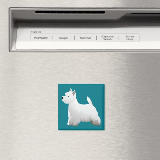West Highland White Terrier Basic Breed Design Magnet (In Situ (Geschirrspüler))