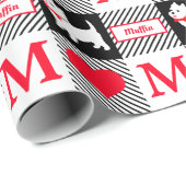 West Highland White Terrier Buffalo Kariert Custom Geschenkpapier (Rolleneckpunkt)