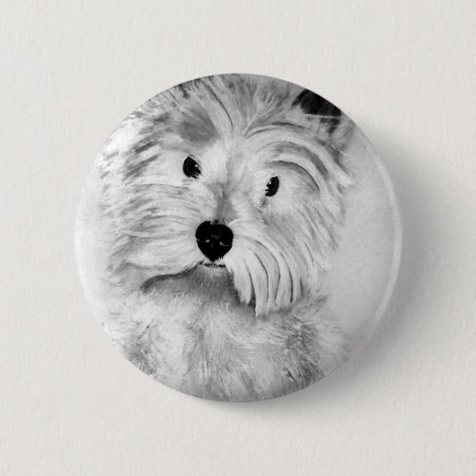 West Highland White Terrier Button (Vorderseite)