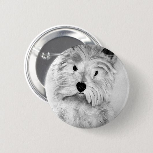 West Highland White Terrier Button (Vorne & Hinten)