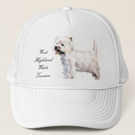 West Highland White Terrier Cap Truckerkappe (Vorderseite)