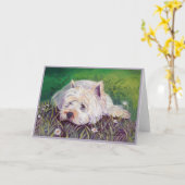 West Highland White Terrier Cards Karte (Gelbe Blume)