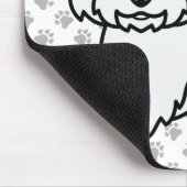 West Highland White Terrier Cartoon Dog & Paws Mousepad (Ecke)