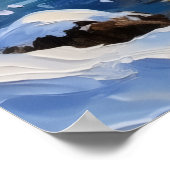 West Highland White Terrier Christmas Boat Holiday Poster (Ecke)