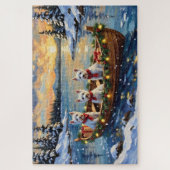 West Highland White Terrier Christmas Boat Holiday Puzzle (Vertikal)