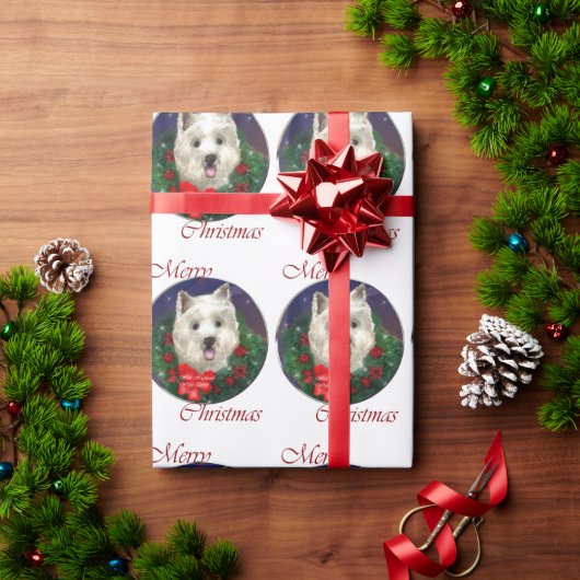 West Highland White Terrier Christmas Geschenkpapier (Feiertagsgeschenk)