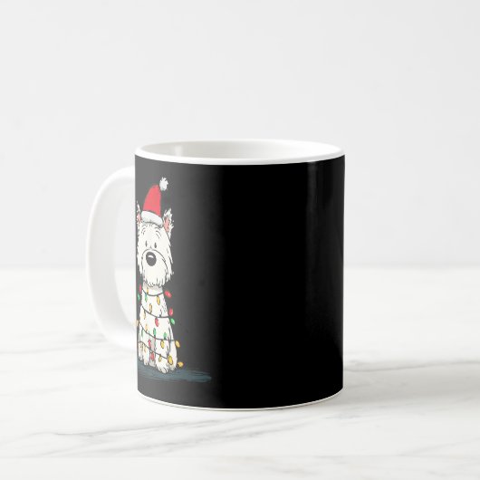 West Highland White Terrier Christmas Graphics Dog Kaffeetasse (Vorderseite Links)