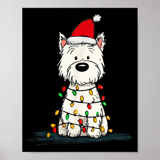 West Highland White Terrier Christmas Graphics Dog Poster (Vorne)