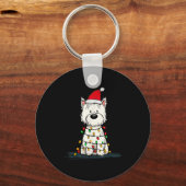 West Highland White Terrier Christmas Graphics Dog Schlüsselanhänger (Vorderseite)