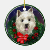 West Highland White Terrier Christmas Keramikornament (Hinten)