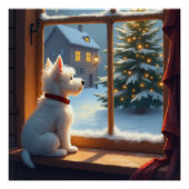 West Highland White Terrier Christmas Morning View Poster (Vorderseite)