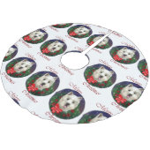 West Highland White Terrier Christmas Polyester Weihnachtsbaumdecke (Schrägansicht)