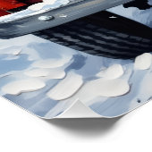 West Highland White Terrier Christmas Red Truck Poster (Ecke)