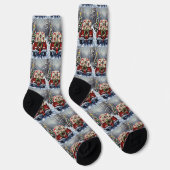 West Highland White Terrier Christmas Red Truck Socken (Rechts)