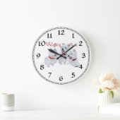 West Highland White Terrier Clock Große Wanduhr (Zuhause)