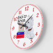 West Highland White Terrier Clock Große Wanduhr (Winkel)