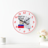 West Highland White Terrier Clock Große Wanduhr (Zuhause)
