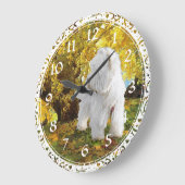 West Highland White Terrier Clock Große Wanduhr (Winkel)