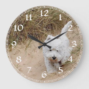 West Highland White Terrier Clock Große Wanduhr
