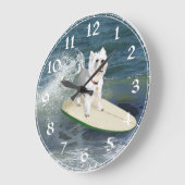 West Highland White Terrier Clock Große Wanduhr (Winkel)