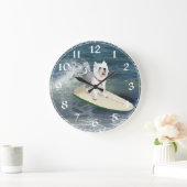 West Highland White Terrier Clock Große Wanduhr (Zuhause)