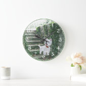 West Highland White Terrier Clock Große Wanduhr (Zuhause)