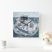 West Highland White Terrier Clock Quadratische Wanduhr (Zuhause)