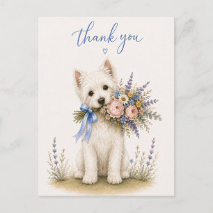West Highland White Terrier Danke Postkarte