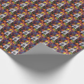 West Highland White Terrier Dog Halloween Hexe Geschenkpapier (Ecke)