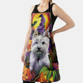 West Highland White Terrier Dog Halloween Hexe Schürze (InSitu)