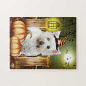 West Highland White Terrier Dog Halloween Puzzle (Horizontal)