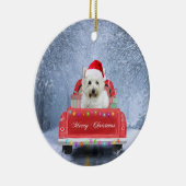West Highland White Terrier Dog in Snow Keramik Ornament (Rechts)