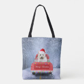 West Highland White Terrier Dog in Snow Tasche (Rückseite)
