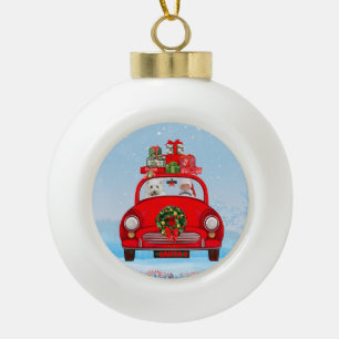 West Highland White Terrier Dog mit dem Weihnachts Keramik Kugel-Ornament