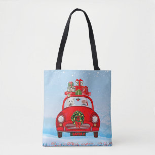 West Highland White Terrier Dog mit dem Weihnachts Tasche