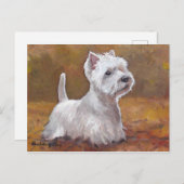 West Highland White Terrier Dog Postcard Postkarte (Vorne/Hinten)