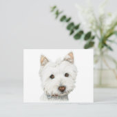 West Highland White Terrier Dog Postkarte (Stehend Vorderseite)