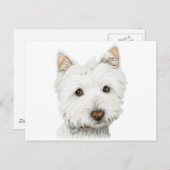 West Highland White Terrier Dog Postkarte (Vorne/Hinten)