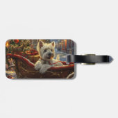 West Highland White Terrier Dog Weihnachtsfest Gepäckanhänger (Rückseite horizontal)