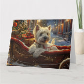 West Highland White Terrier Dog Weihnachtsfest Karte (Vorderseite)