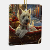 West Highland White Terrier Dog Weihnachtsfest Keramikornament (Rechts)