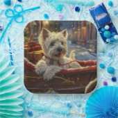 West Highland White Terrier Dog Weihnachtsfest Pappteller (Party)
