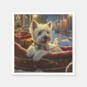 West Highland White Terrier Dog Weihnachtsfest Serviette (Vorderseite)