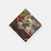 West Highland White Terrier Dog Weihnachtsfest Serviette (Ecke)