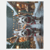 West Highland White Terrier Dogs Christmas Snow Fleecedecke (Vorderseite)
