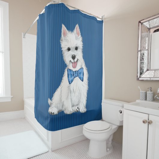 West Highland White Terrier Duschvorhang (Beispiel)