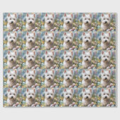 West Highland White Terrier Easter Eggs Holiday Geschenkpapier (Flach)